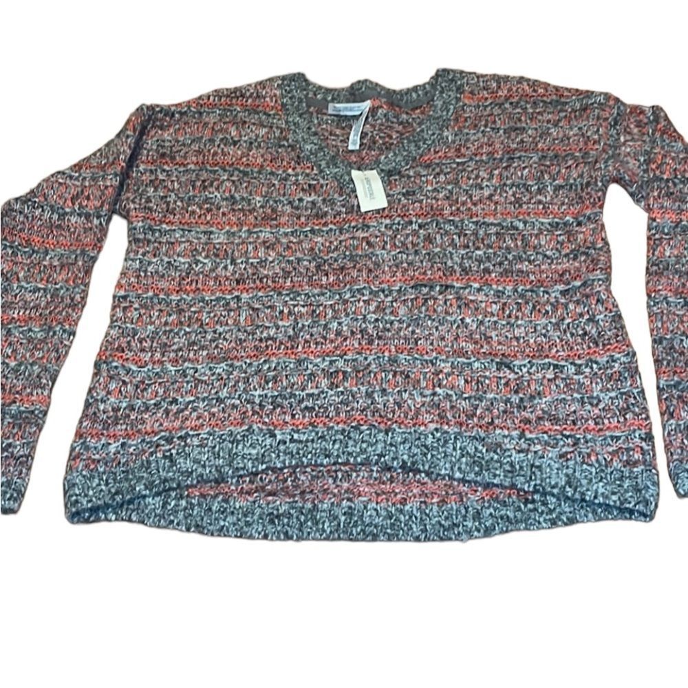 Aeropostale Sweater, grey, coral, Lg